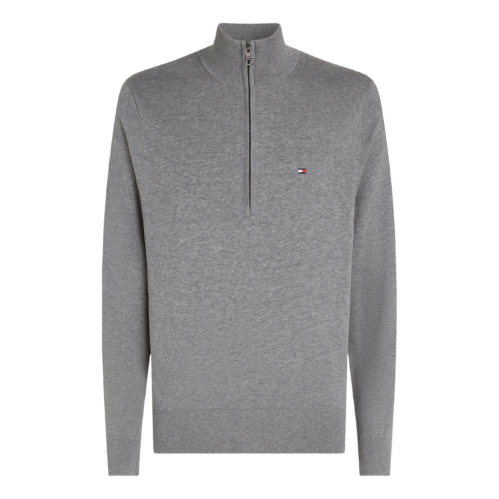 Tommy Hilfiger Essential Cotton Zip Mock Sweater